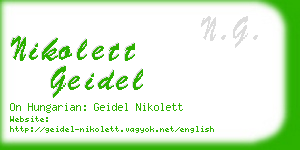 nikolett geidel business card